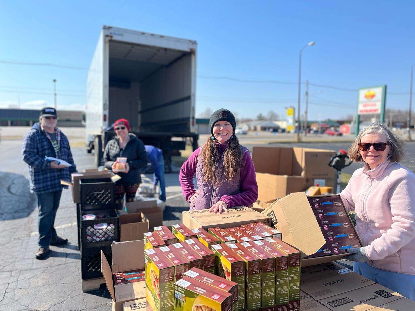 Family receiving food stamps